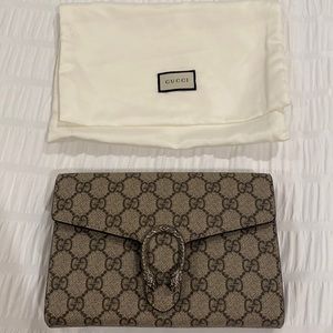 Gucci Dionysus GG Supreme Canvas Chain Wallet